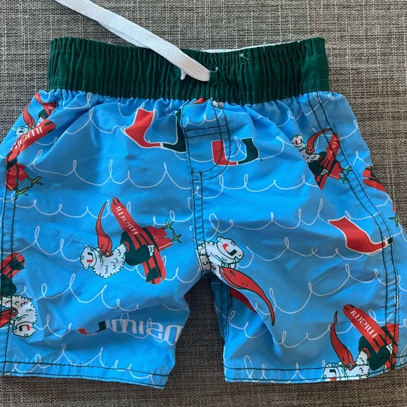 University of Miami Swim Trunks - 18 Months - Picture 1 of 2